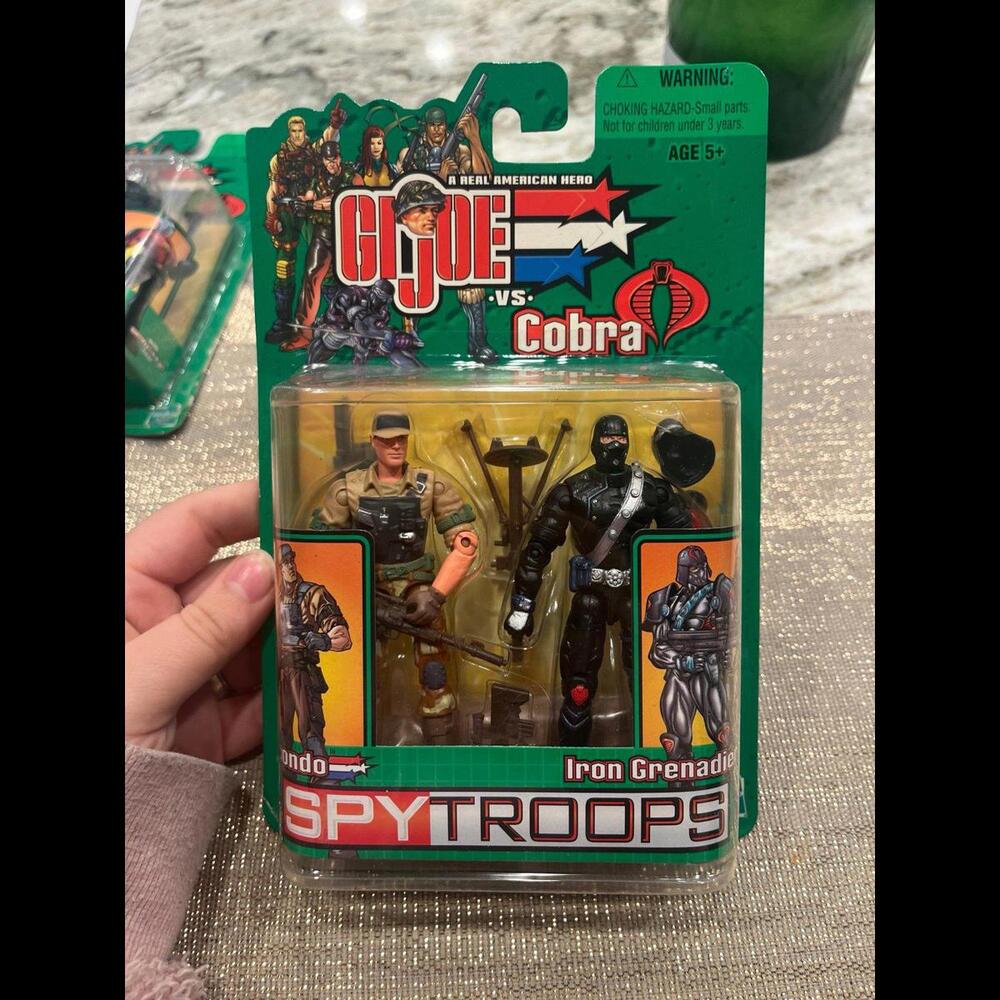 G.I. Joe vs. Cobra Recondo vs Iron Grenadier SPY Troops 2003 Hasbro 3 3/4 in NEW